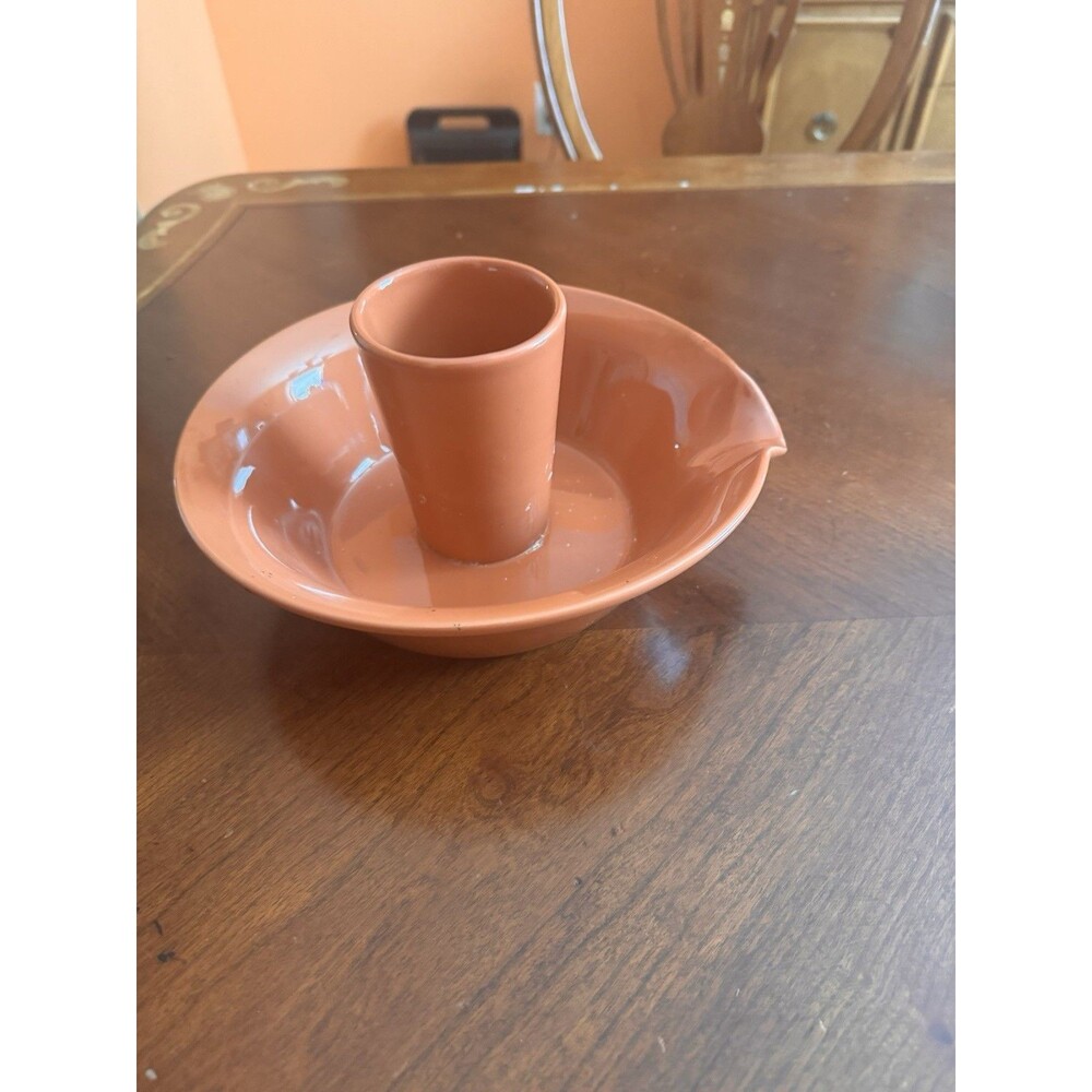 The Chicken Chimney Ceramic Orange Pottery Beer Can Chicken Ovenware